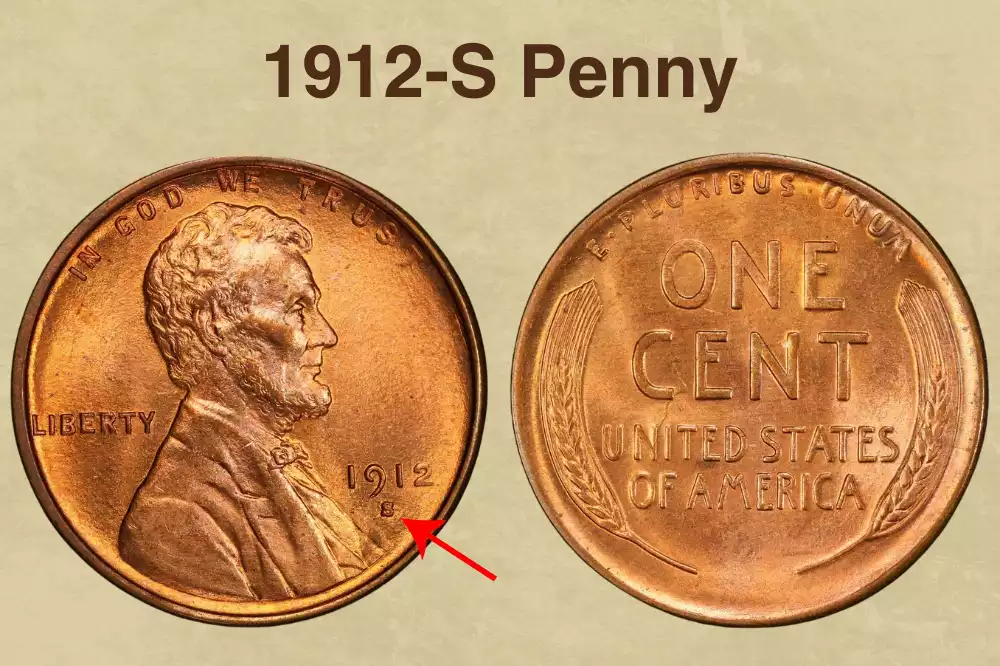 Side-by-side comparison of 1912-S common mint mark versus 1912-S/S repunched mint mark showing doubled S impression