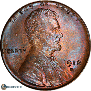 Comparison of Early Die State versus Late Die State 1912-S Lincoln cent showing strike weakness differences